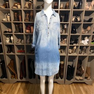 Jean dress with ombré detail